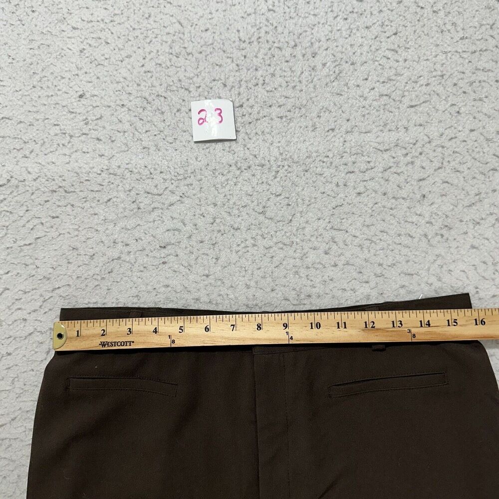Vintage Rafaella Women's 12 Straight Leg Pants Flat Front Brown Lightweight - Picture 9 of 13